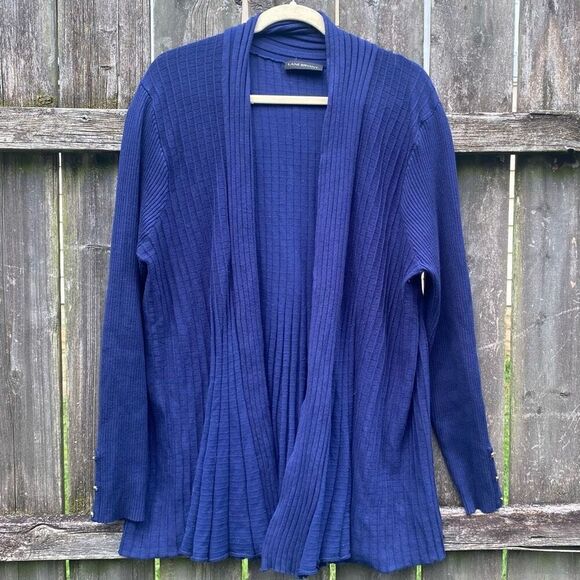 Lane Bryant Navy Ribbed Open Front Cardigan | 18/20 - Picture 1 of 5